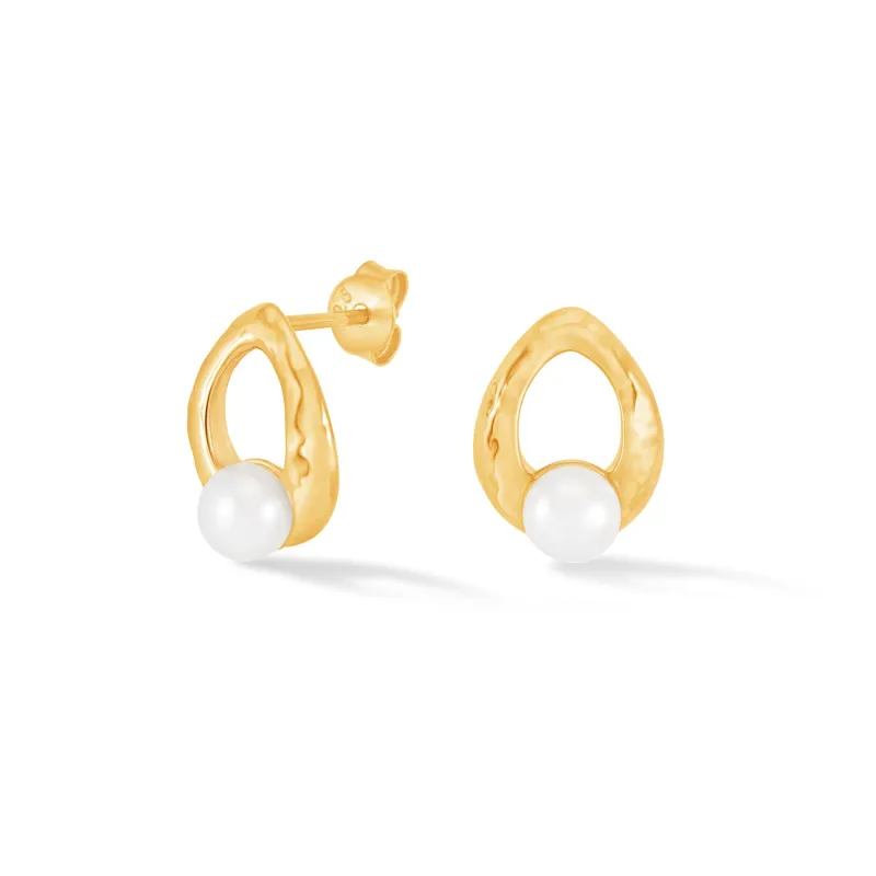 Waterfall Pearl Droplet Studs sold by Dower & Hall
