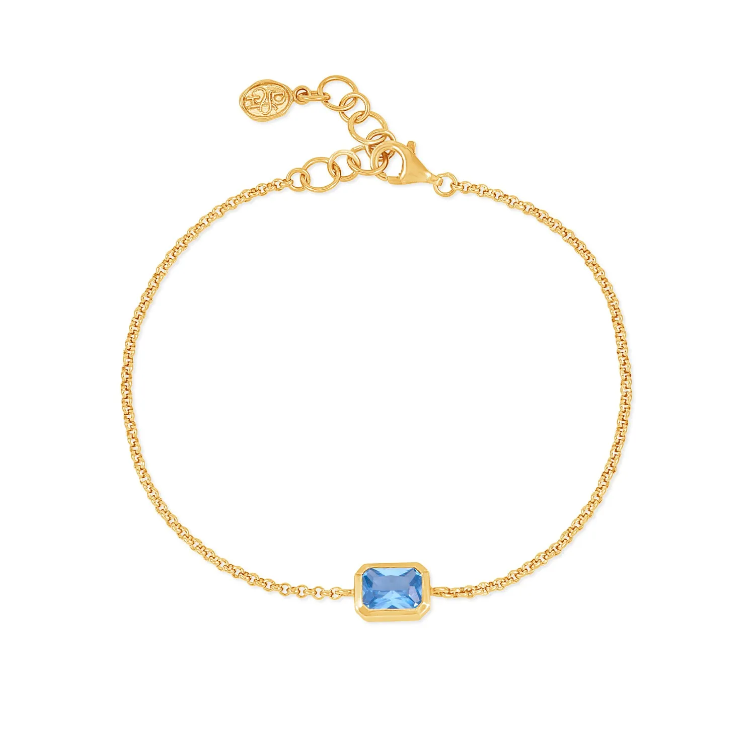 Blue Topaz Octagon Chain Bracelet sold by Dower & Hall product image thumbnail 4