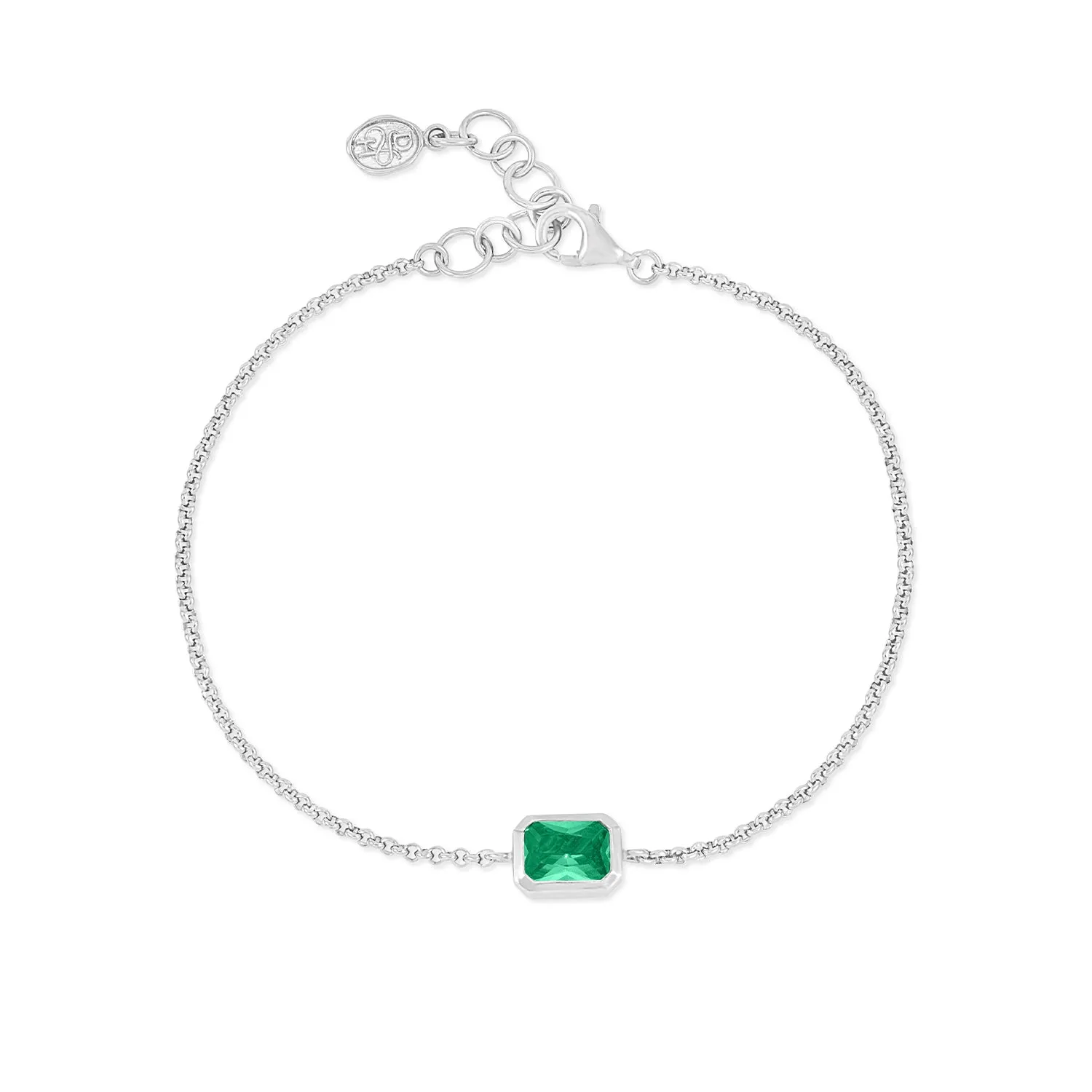 Green Garnet Octagon Chain Bracelet sold by Dower & Hall product image thumbnail 4