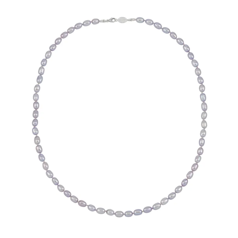 Men's Oval Powder Blue Pearl Necklace sold by Dower & Hall