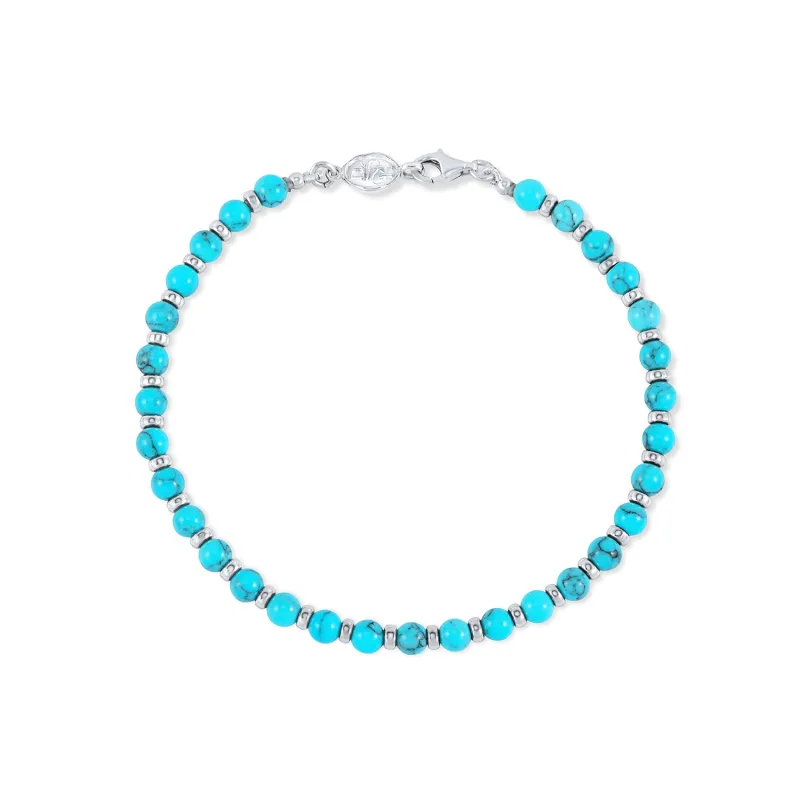 Men's Turquoise Halo Bracelet sold by Dower & Hall