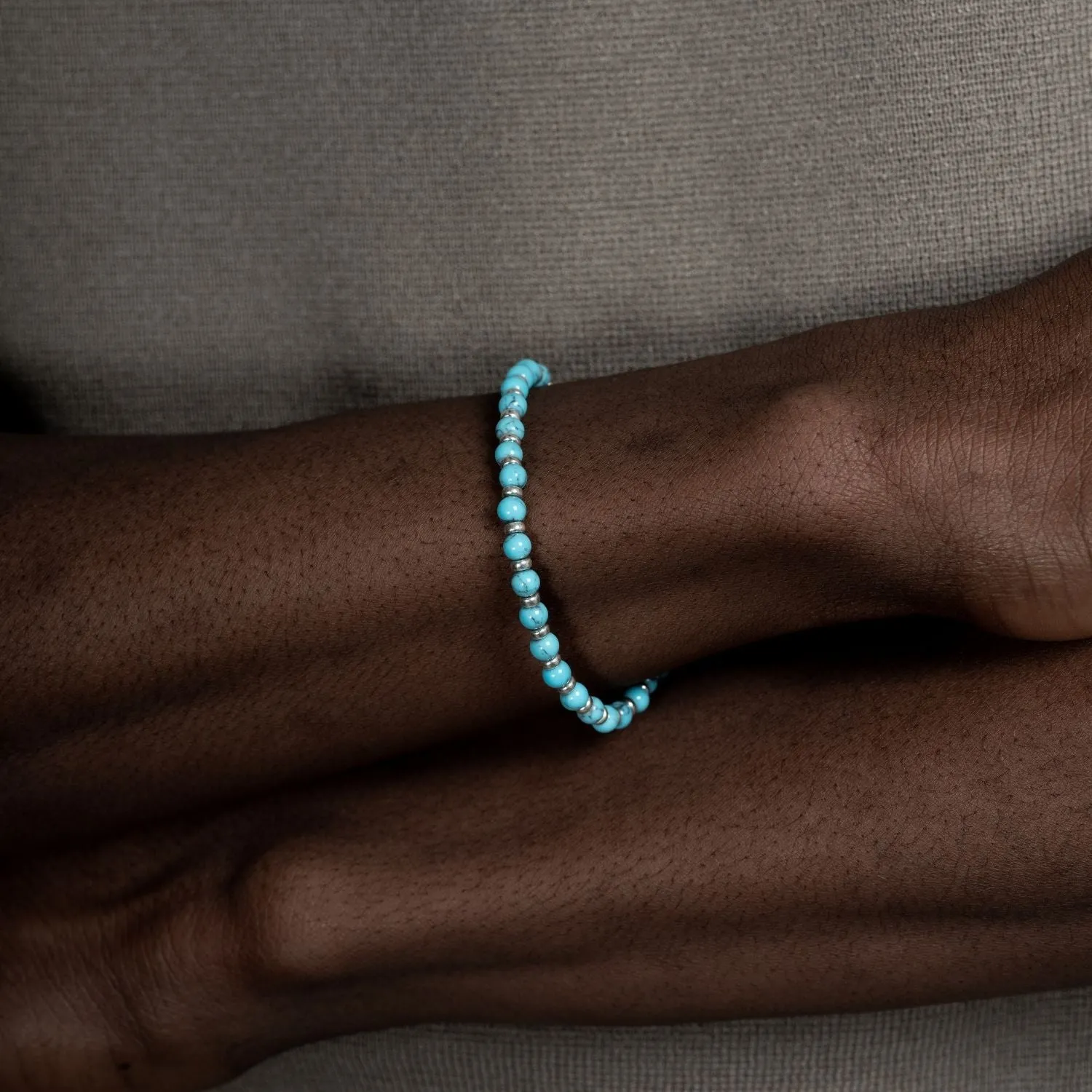 Men's Turquoise Halo Bracelet sold by Dower & Hall product image thumbnail 2