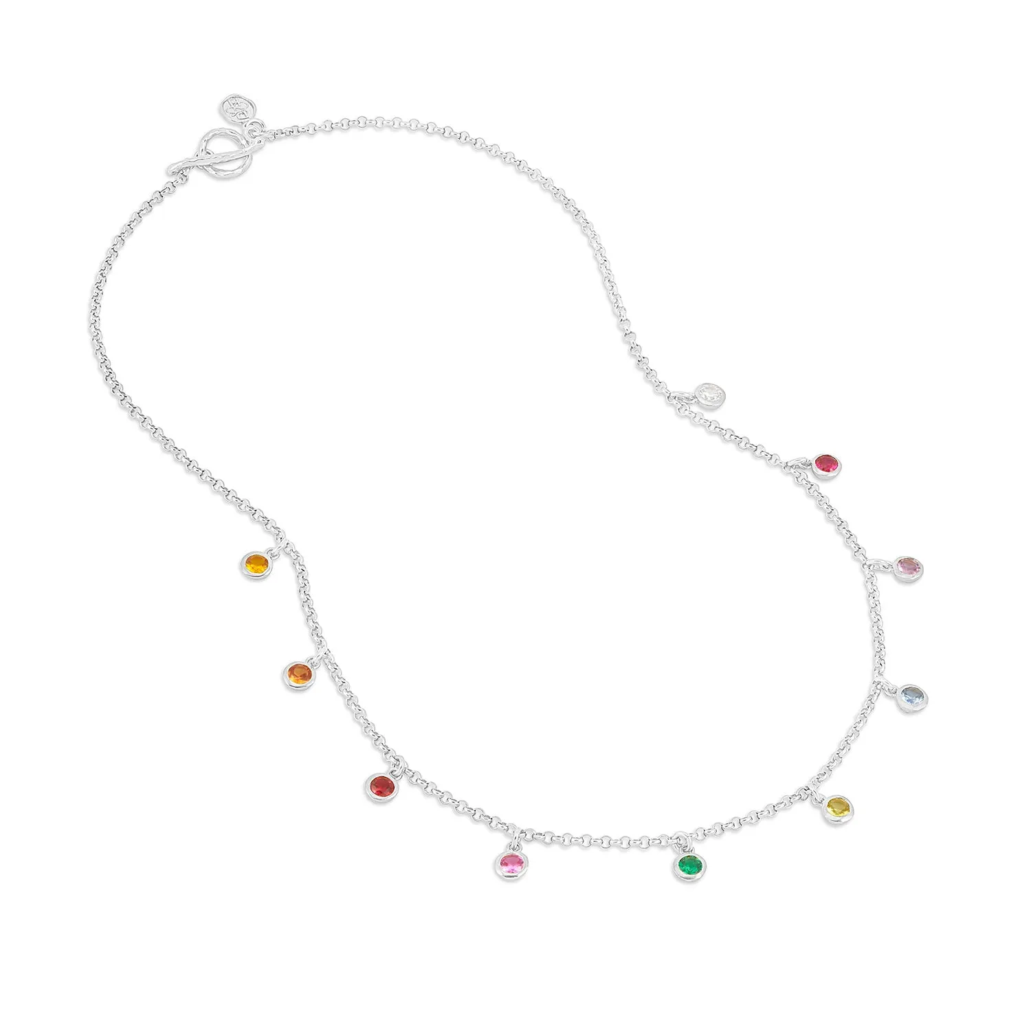 Mixed Gemstone Array Chain Necklace sold by Dower & Hall product image thumbnail 3