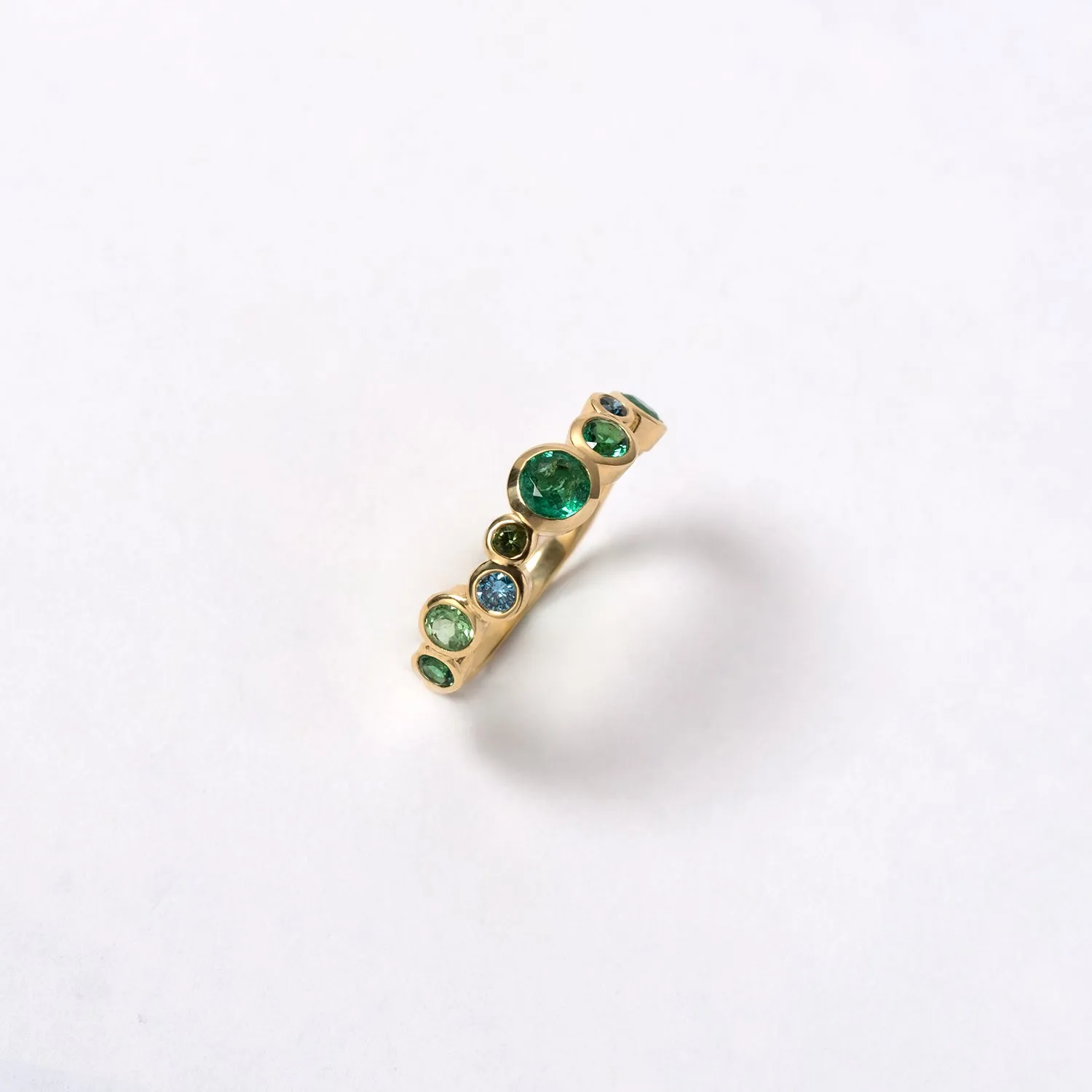18k Emerald Green Cascade Ring - 0.75ct sold by Dower & Hall product image thumbnail 4