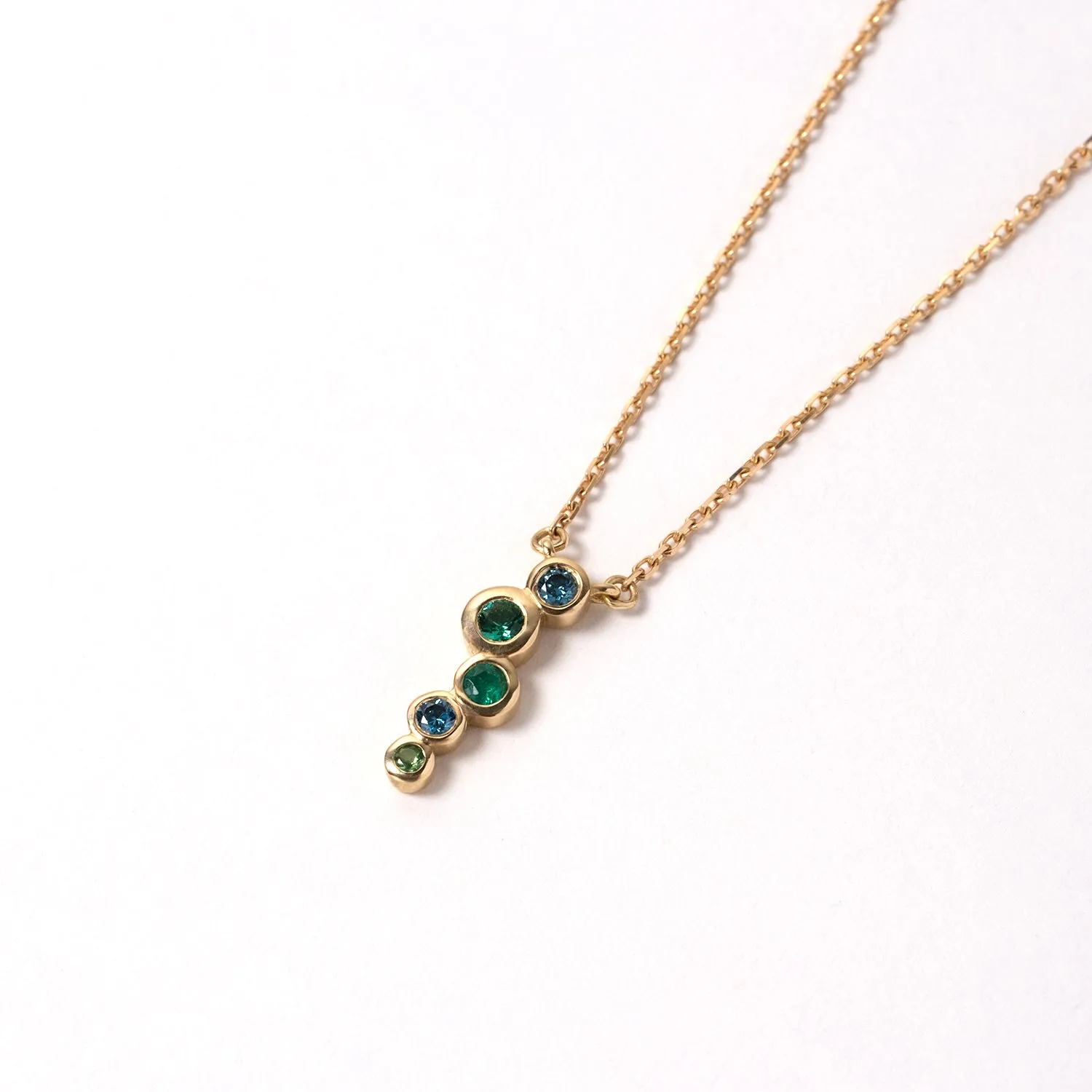 18k Emerald Green Small Cascade Pendant sold by Dower & Hall product image thumbnail 2