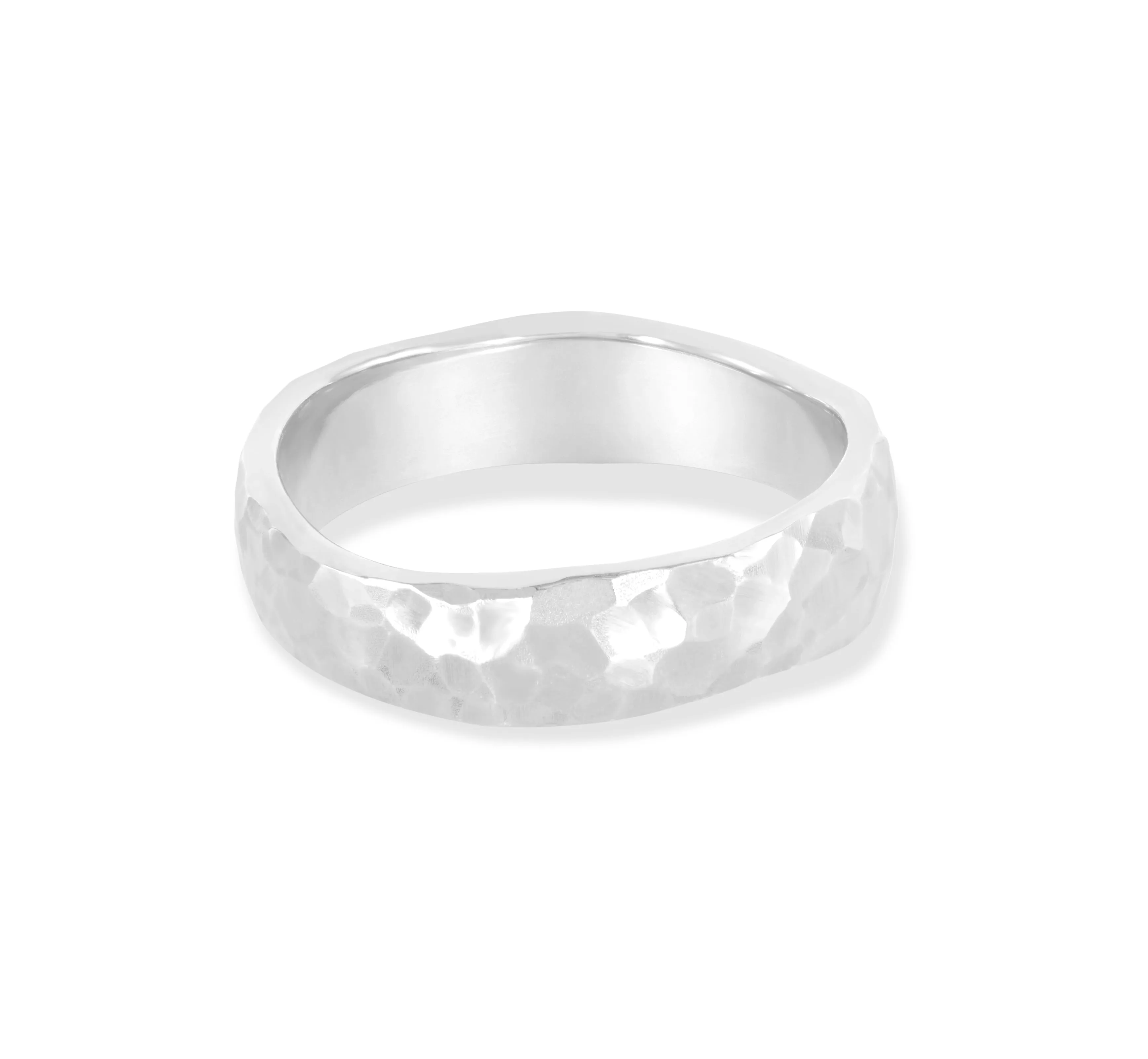 14k Gold Undulating Hammered Band Ring sold by Dower & Hall product image thumbnail 4