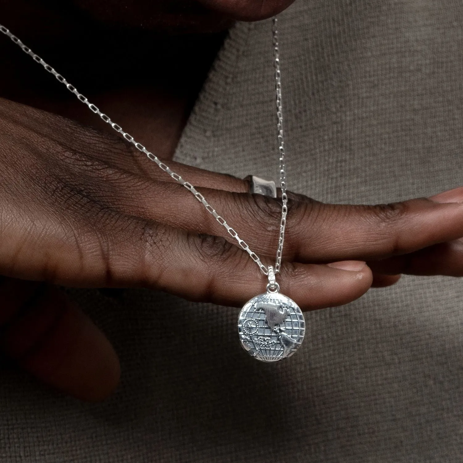 Men's One World Talisman Necklace sold by Dower & Hall product image thumbnail 2