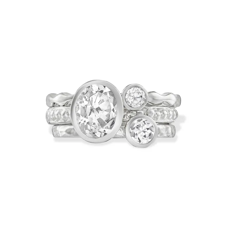 Ice Twinkle Stacking Rings sold by Dower & Hall