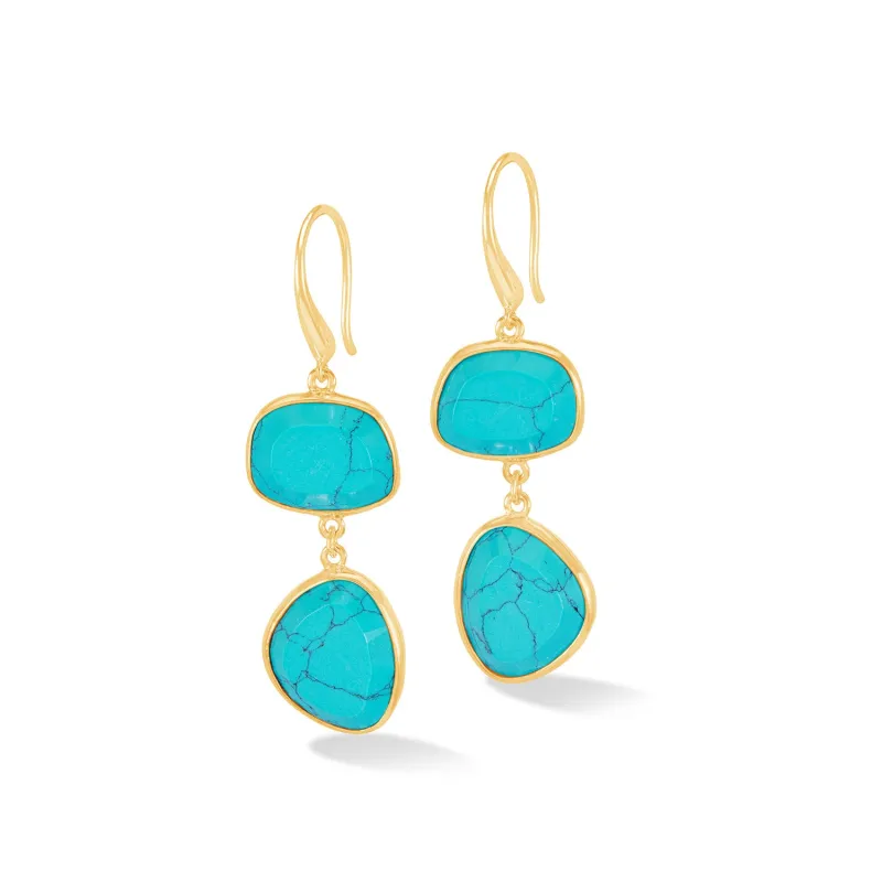 Turquoise Pebble Drop Earrings sold by Dower & Hall