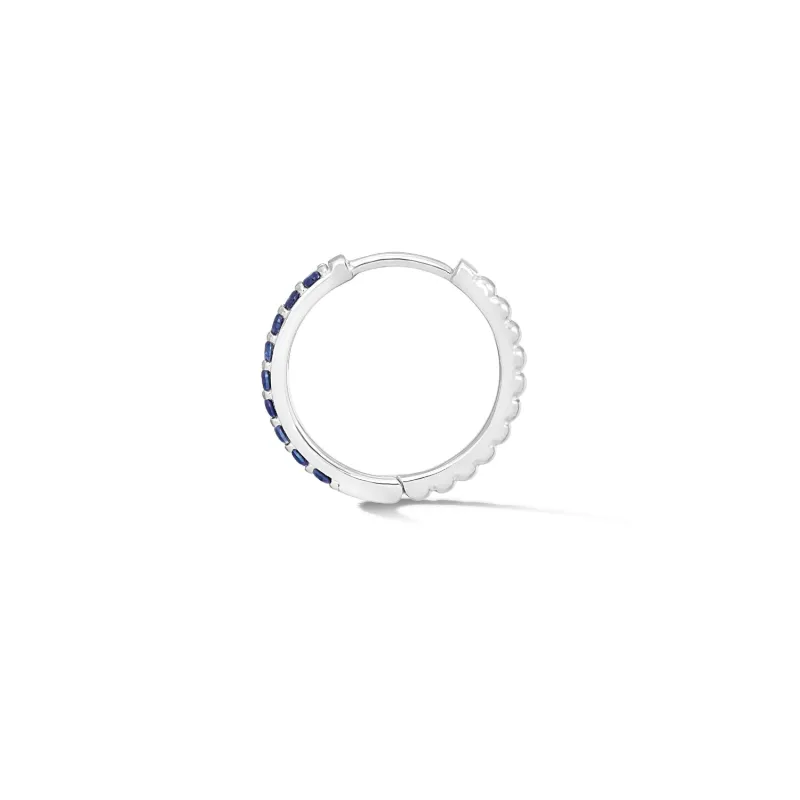 Men's Single Blue Sapphire Lumiere Hoop sold by Dower & Hall