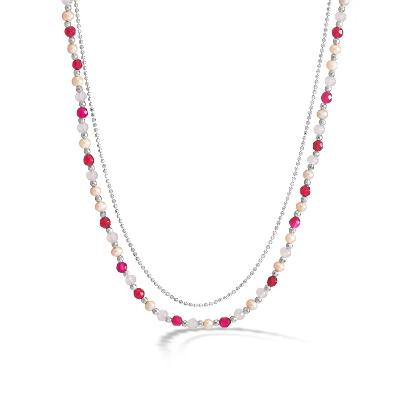 Pink Blossom Orissa Necklace sold by Dower & Hall