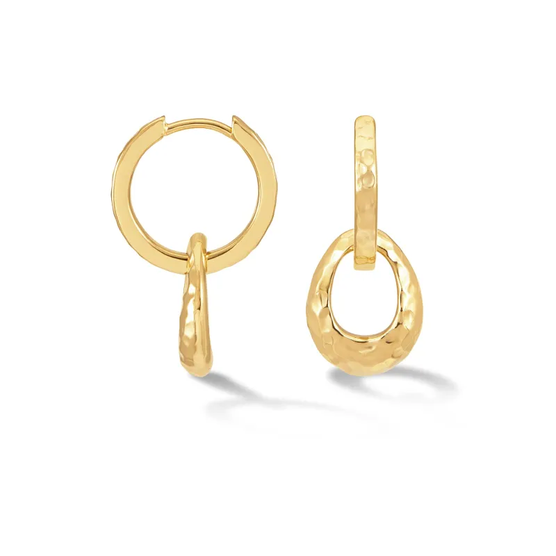 Entwined Oval Huggie Hoops sold by Dower & Hall