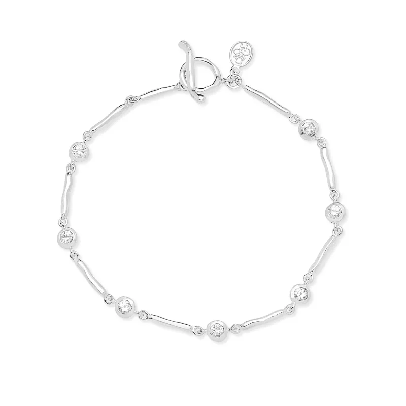 White Sapphire Dewdrops Link Bracelet sold by Dower & Hall