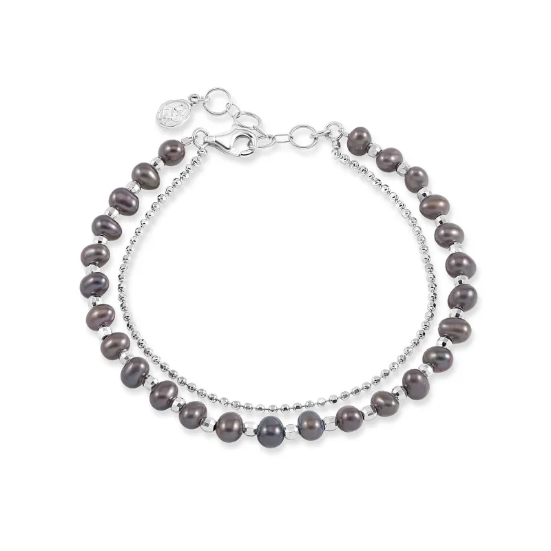 Peacock Freshwater Timeless Pearl Bracelet sold by Dower & Hall