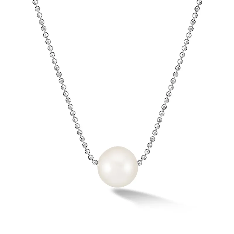 Timeless 12mm Single White Pearl Pendant sold by Dower & Hall