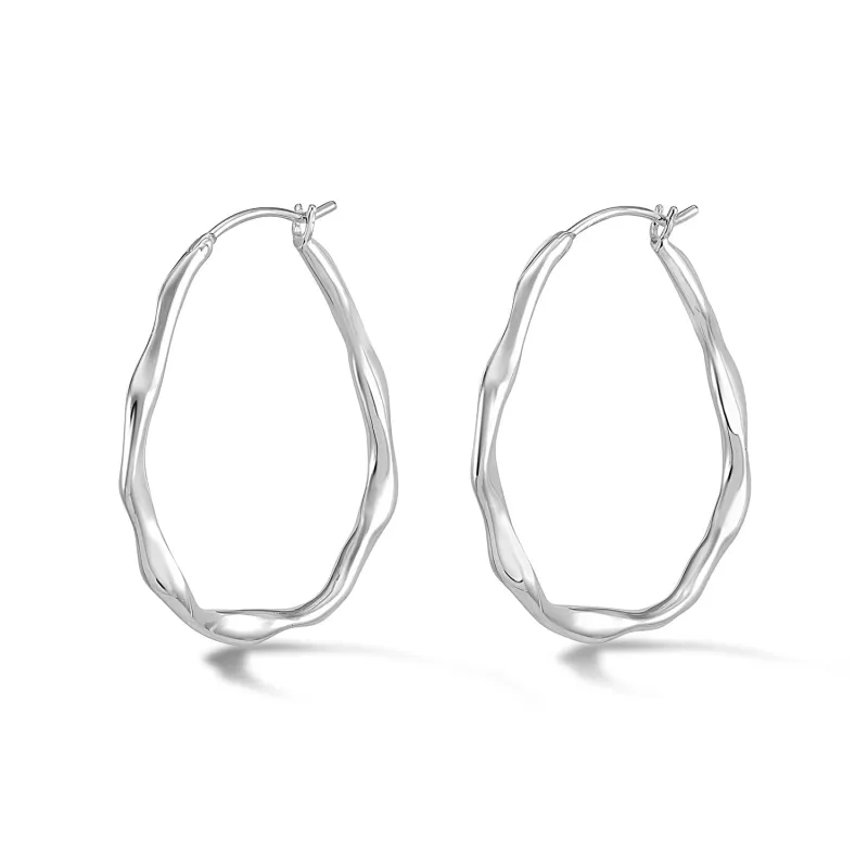 Large Oval Waterfall Hoops sold by Dower & Hall