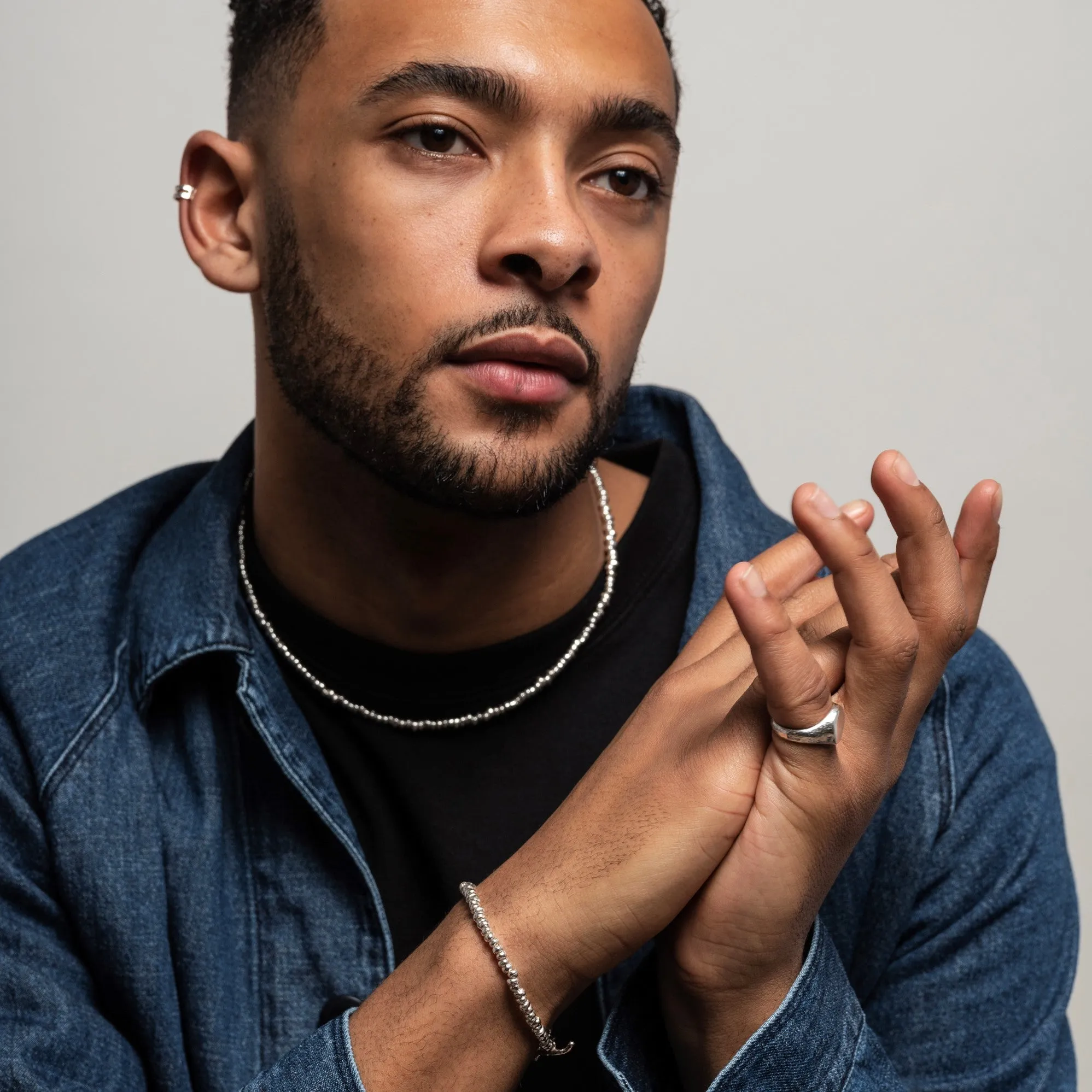 Men's Signature Small Nugget Bracelet sold by Dower & Hall product image thumbnail 4