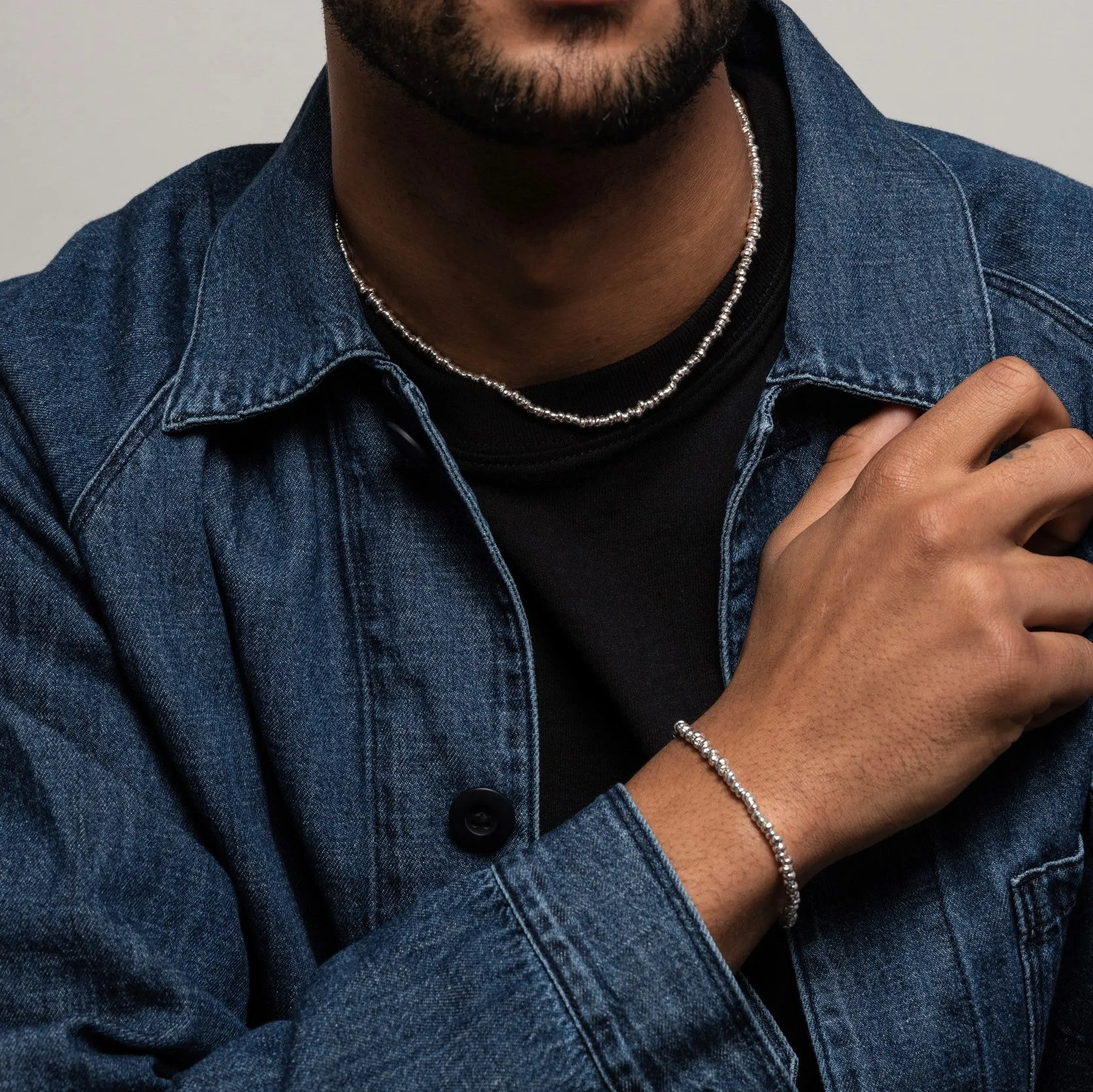 Men's Signature Small Nugget Bracelet sold by Dower & Hall product image thumbnail 3