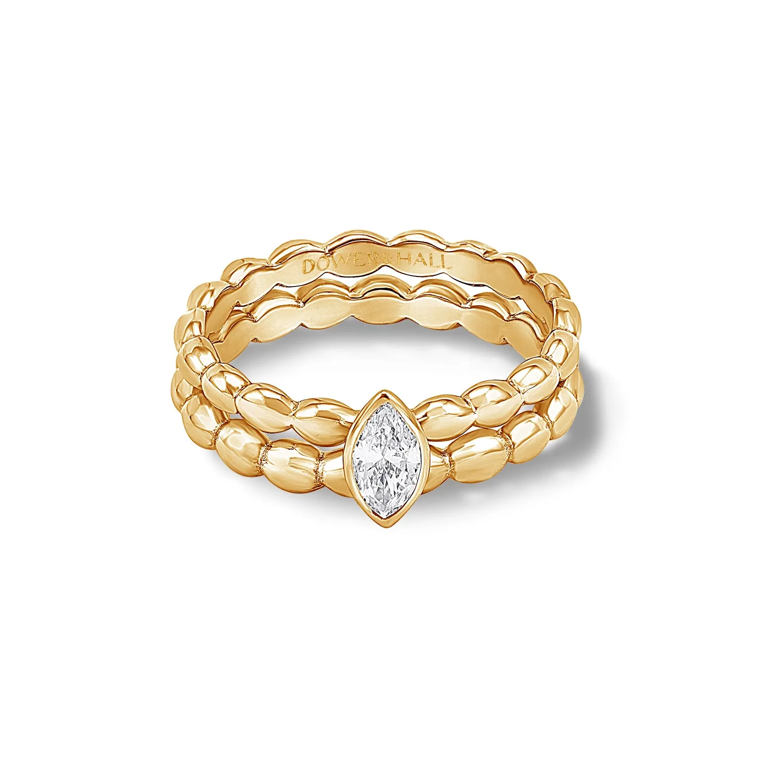 14k Marquise Bubbles Narrative Ring Stack sold by Dower & Hall product image thumbnail 4