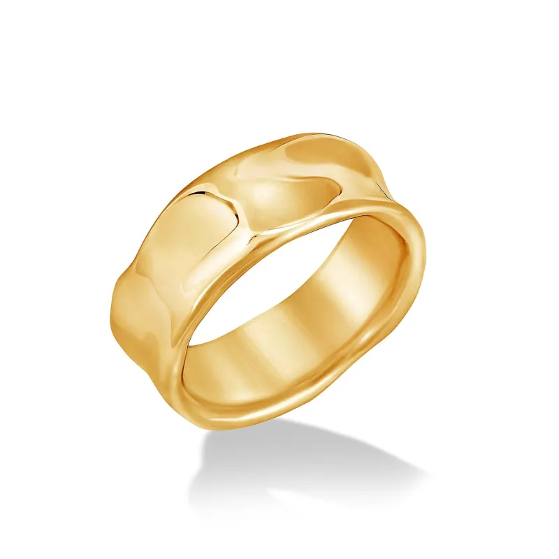 14k Gold Men's Wide Waterfall Ring sold by Dower & Hall