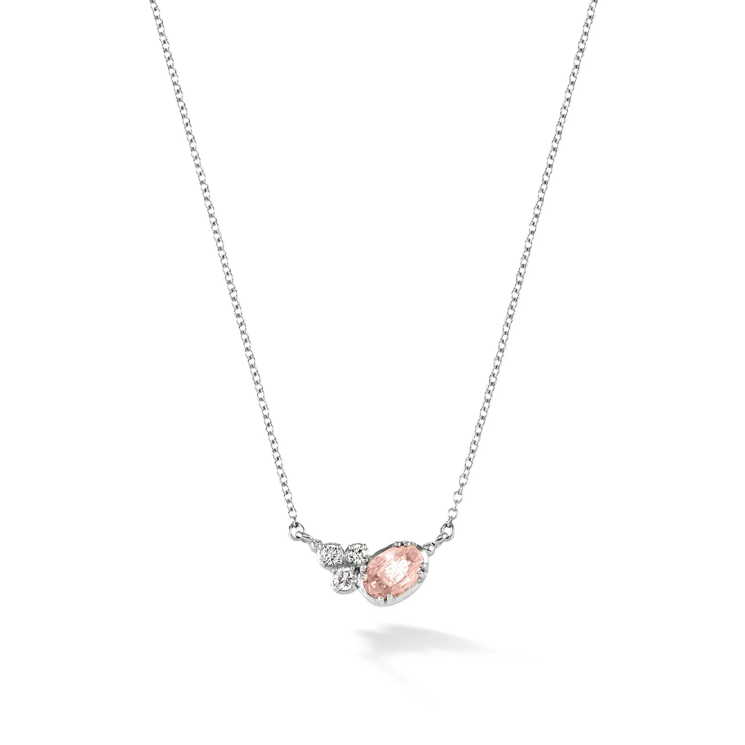 14k Gold Stargazer Oval Morganite Pendant sold by Dower & Hall product image thumbnail 4