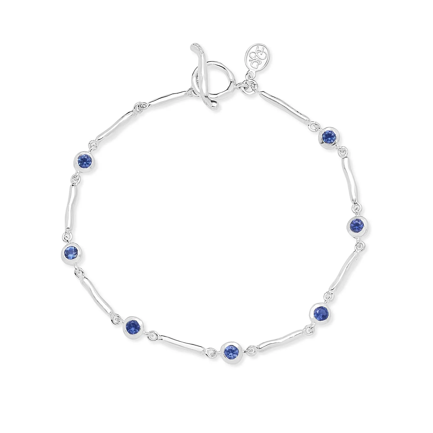 Blue Sapphire Dewdrops Link Bracelet sold by Dower & Hall
