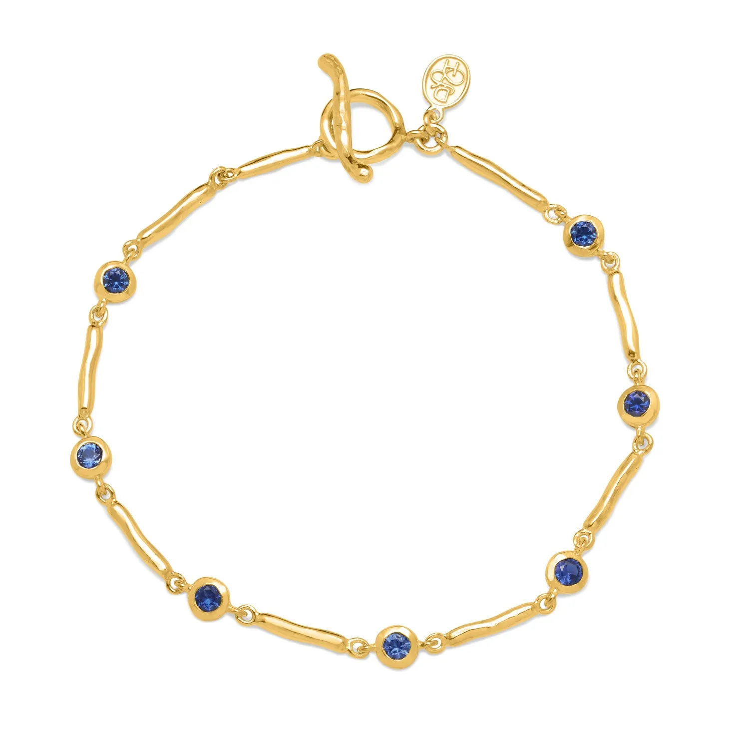 Blue Sapphire Dewdrops Link Bracelet sold by Dower & Hall product image thumbnail 4
