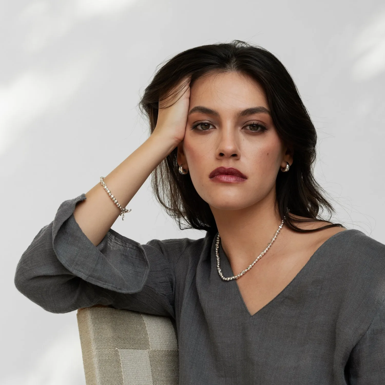 Chunky Tapered Nomad Hoops sold by Dower & Hall product image thumbnail 3