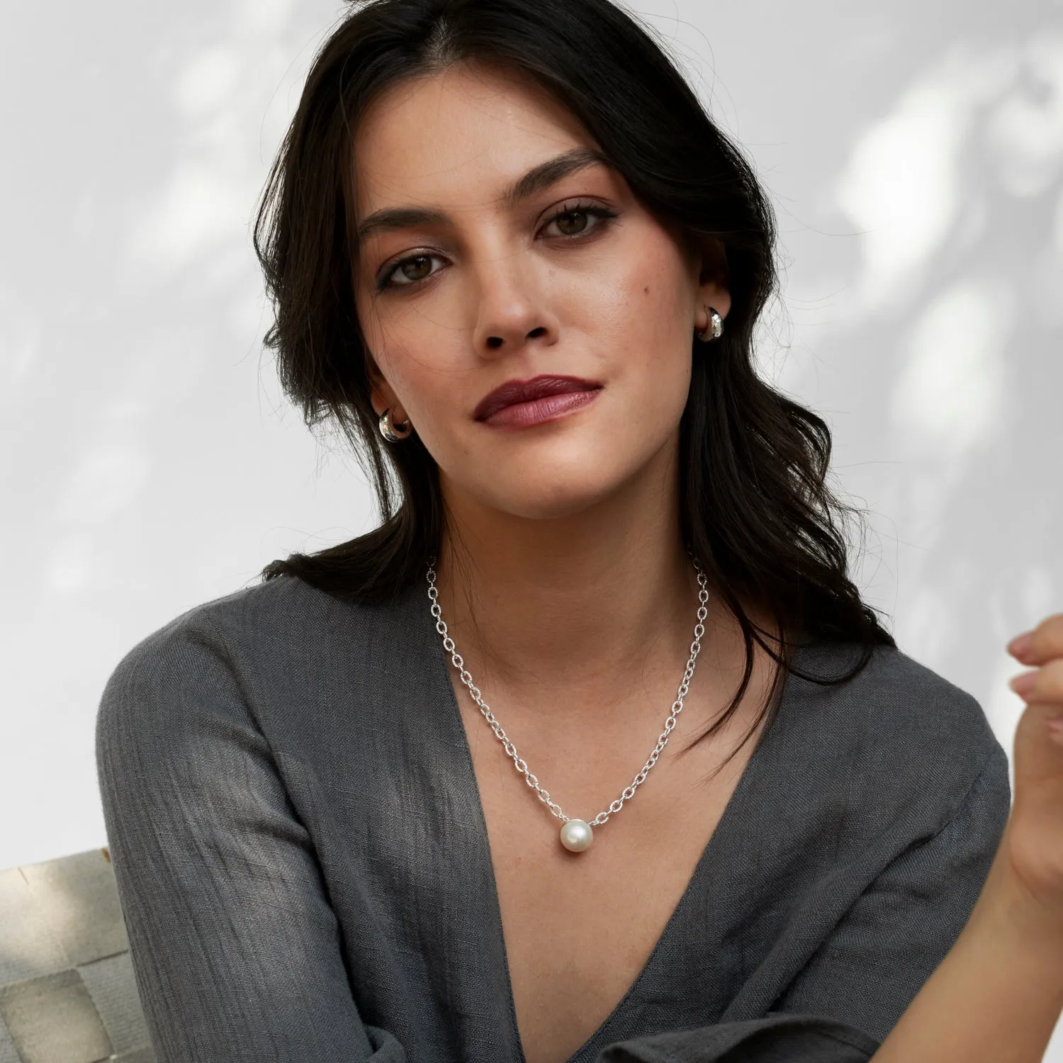 Chunky Tapered Nomad Hoops sold by Dower & Hall product image thumbnail 4