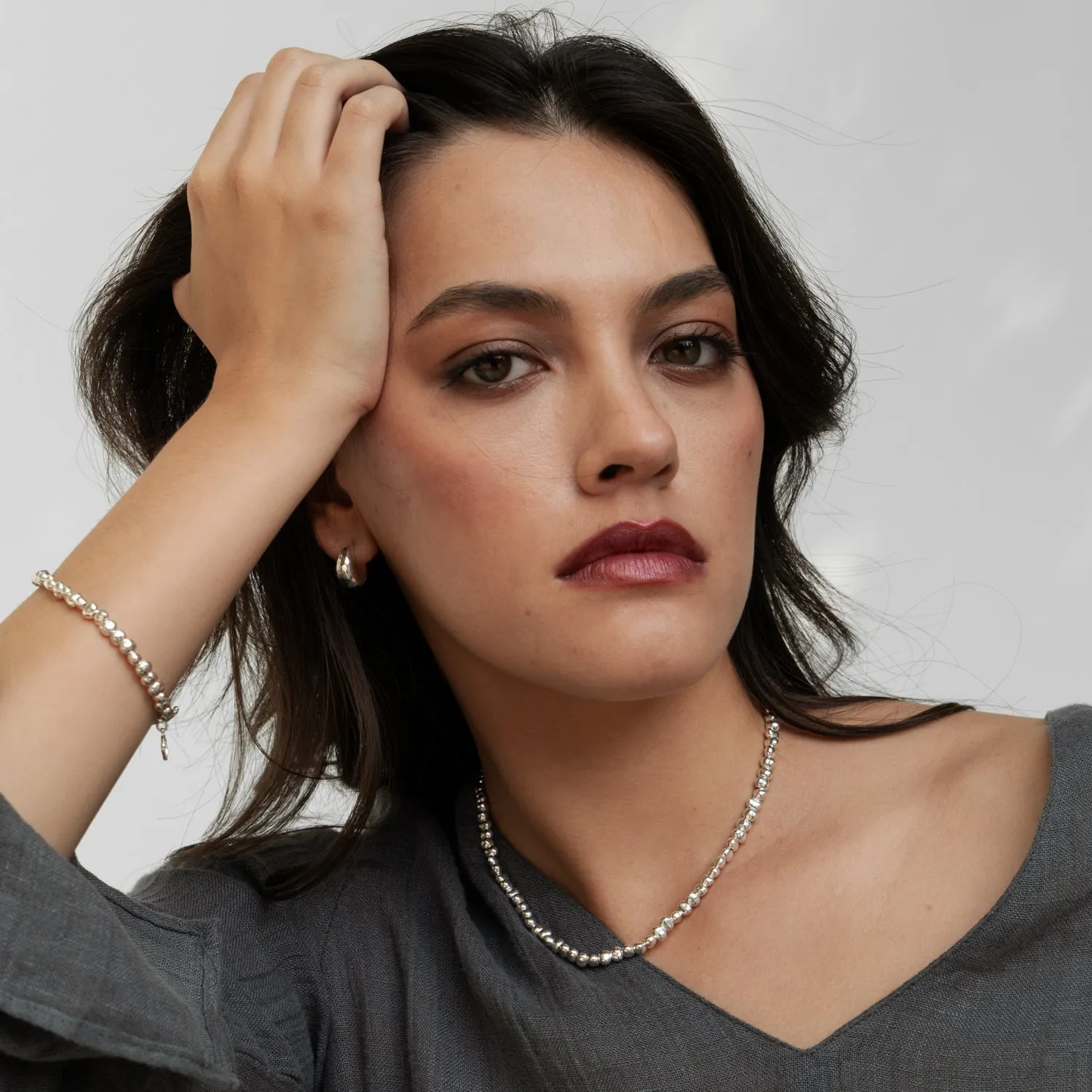 Chunky Tapered Nomad Hoops sold by Dower & Hall product image thumbnail 2