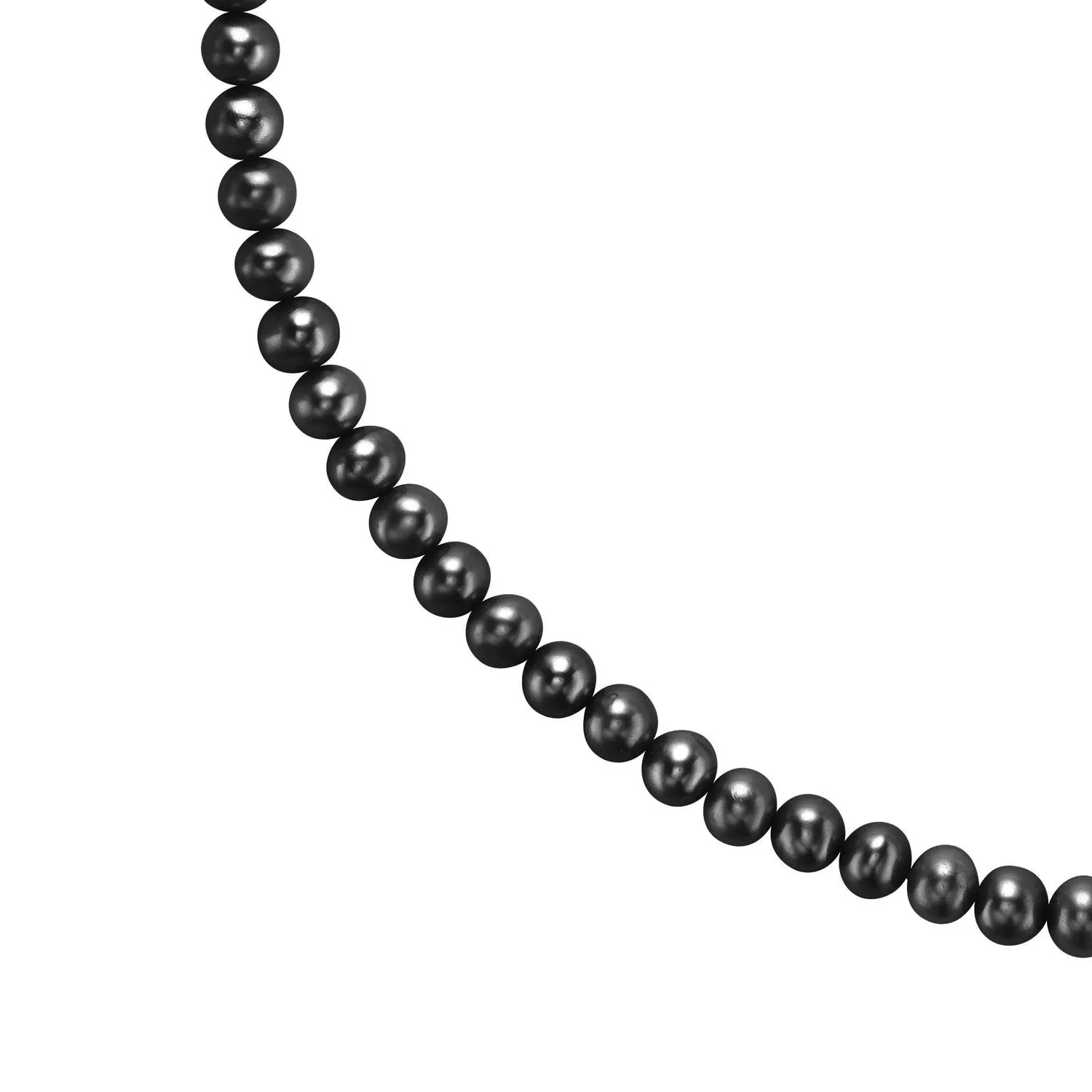 Men's Black Freshwater Pearl Necklace sold by Dower & Hall product image thumbnail 4