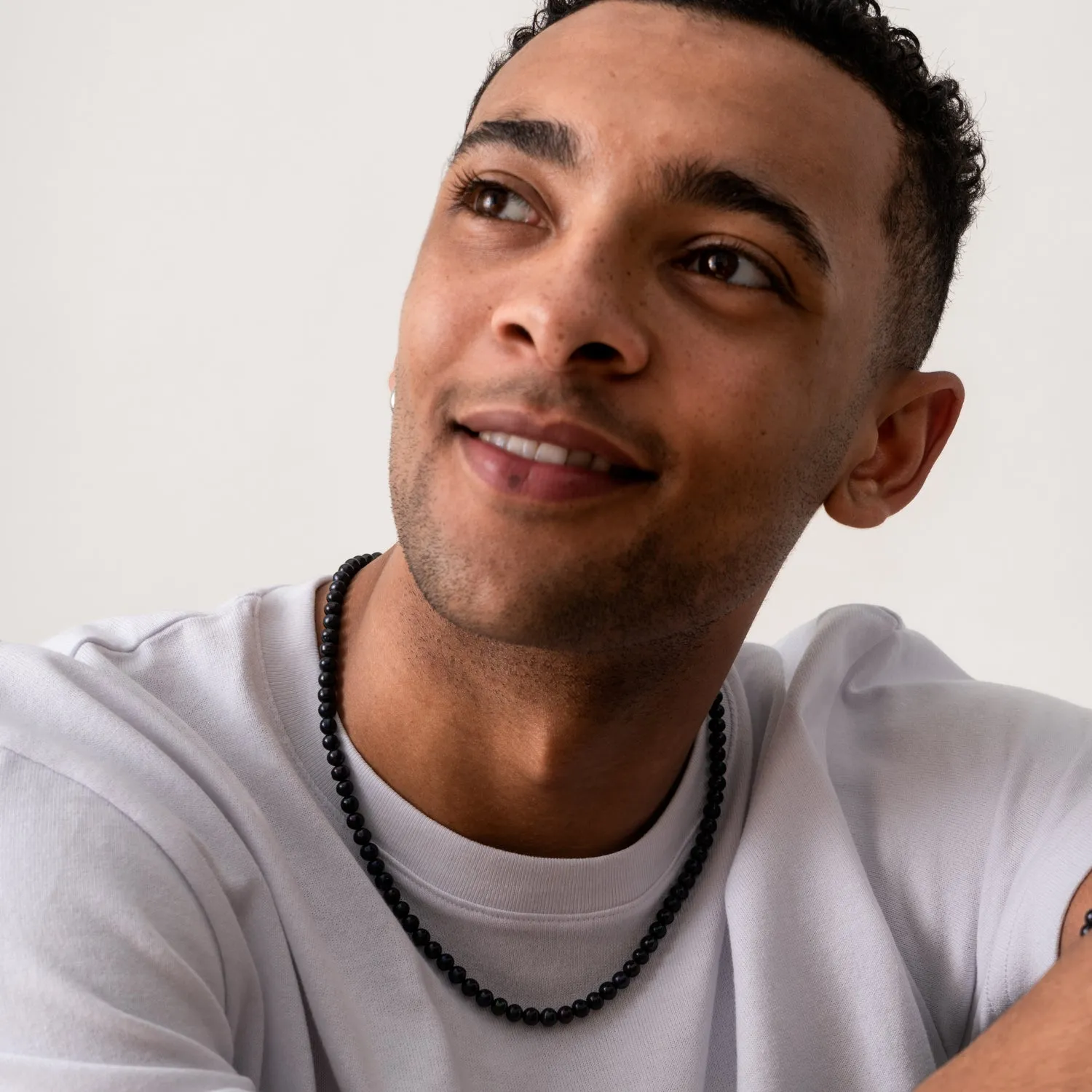 Men's Black Freshwater Pearl Necklace sold by Dower & Hall product image thumbnail 3