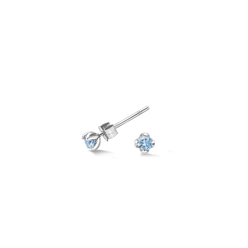 3mm Aquamarine Orissa Studs sold by Dower & Hall
