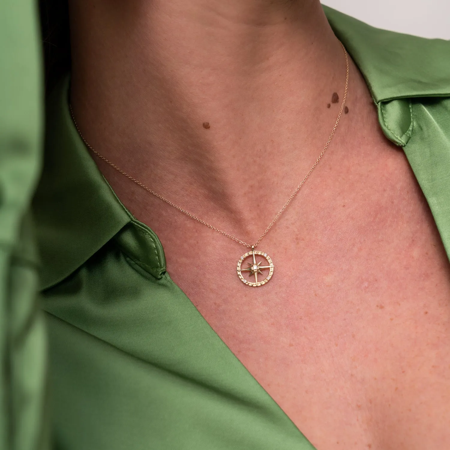 14k Gold & Diamond True North Pendant sold by Dower & Hall product image thumbnail 4