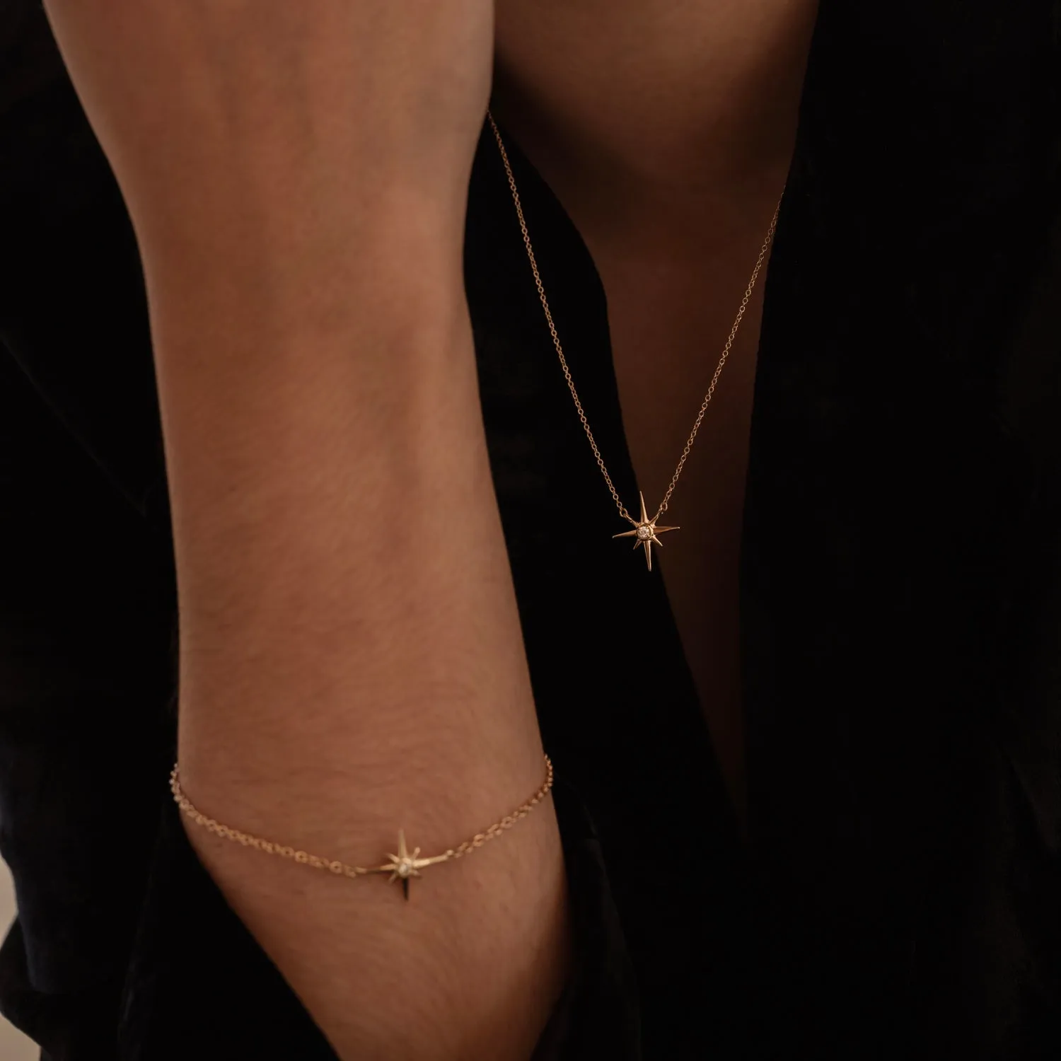 14k Gold & Diamond North Star Pendant sold by Dower & Hall product image thumbnail 2