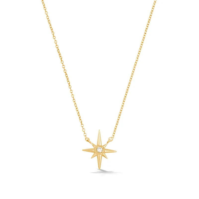14k Gold & Diamond North Star Pendant sold by Dower & Hall