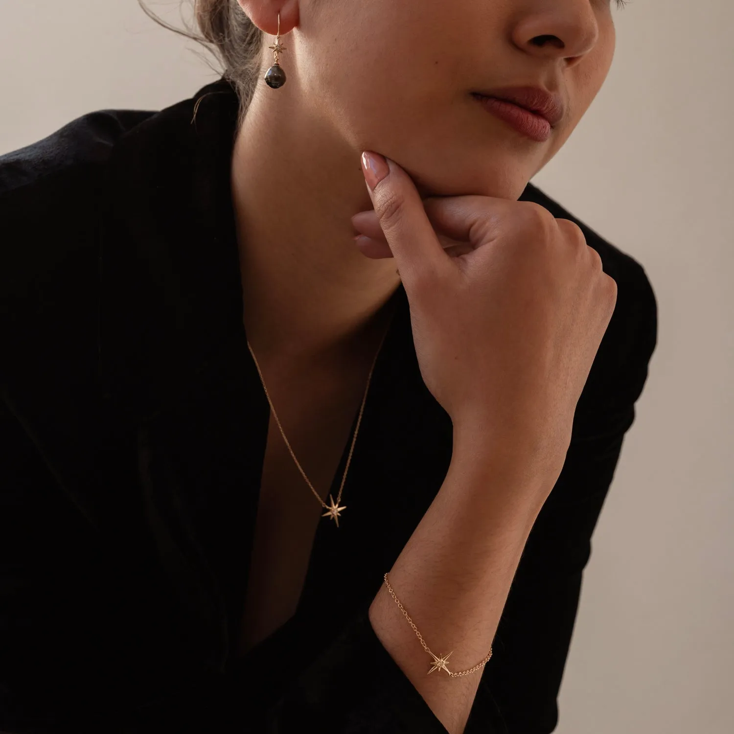 14k Gold & Diamond North Star Pendant sold by Dower & Hall product image thumbnail 3