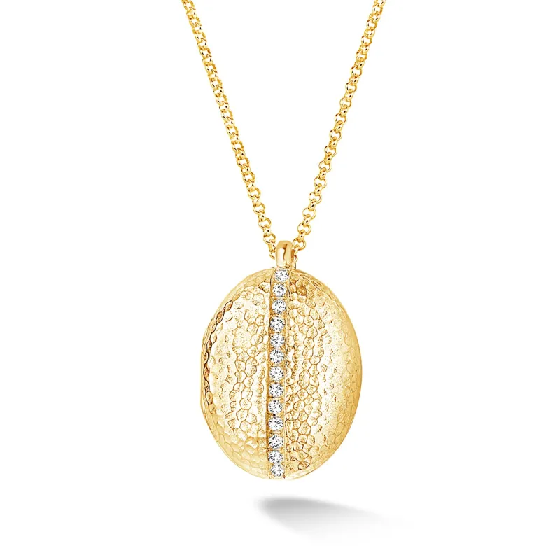 White Sapphire 26mm Oval Lumiere Locket sold by Dower & Hall