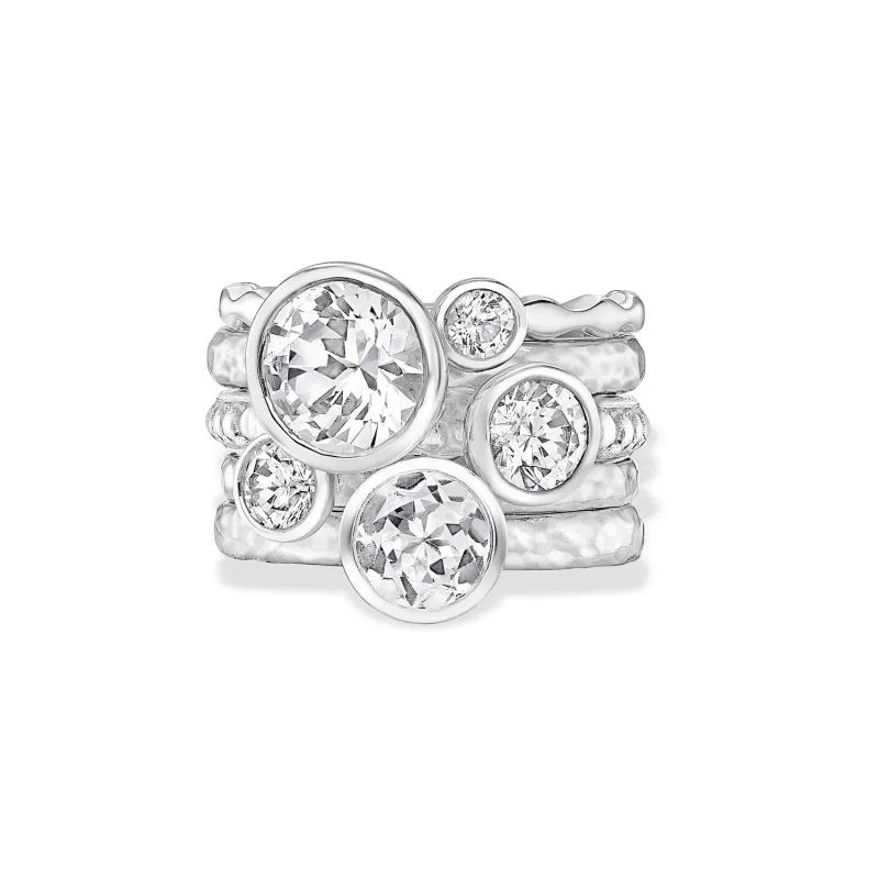 Sparkle Twinkle Stacking Rings sold by Dower & Hall