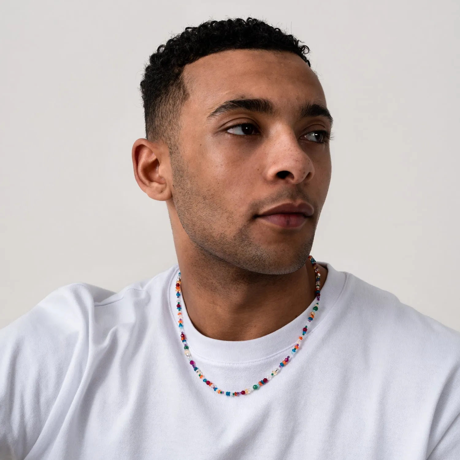 Men's Tutti Frutti Mixed Gemstone Necklace sold by Dower & Hall product image thumbnail 2