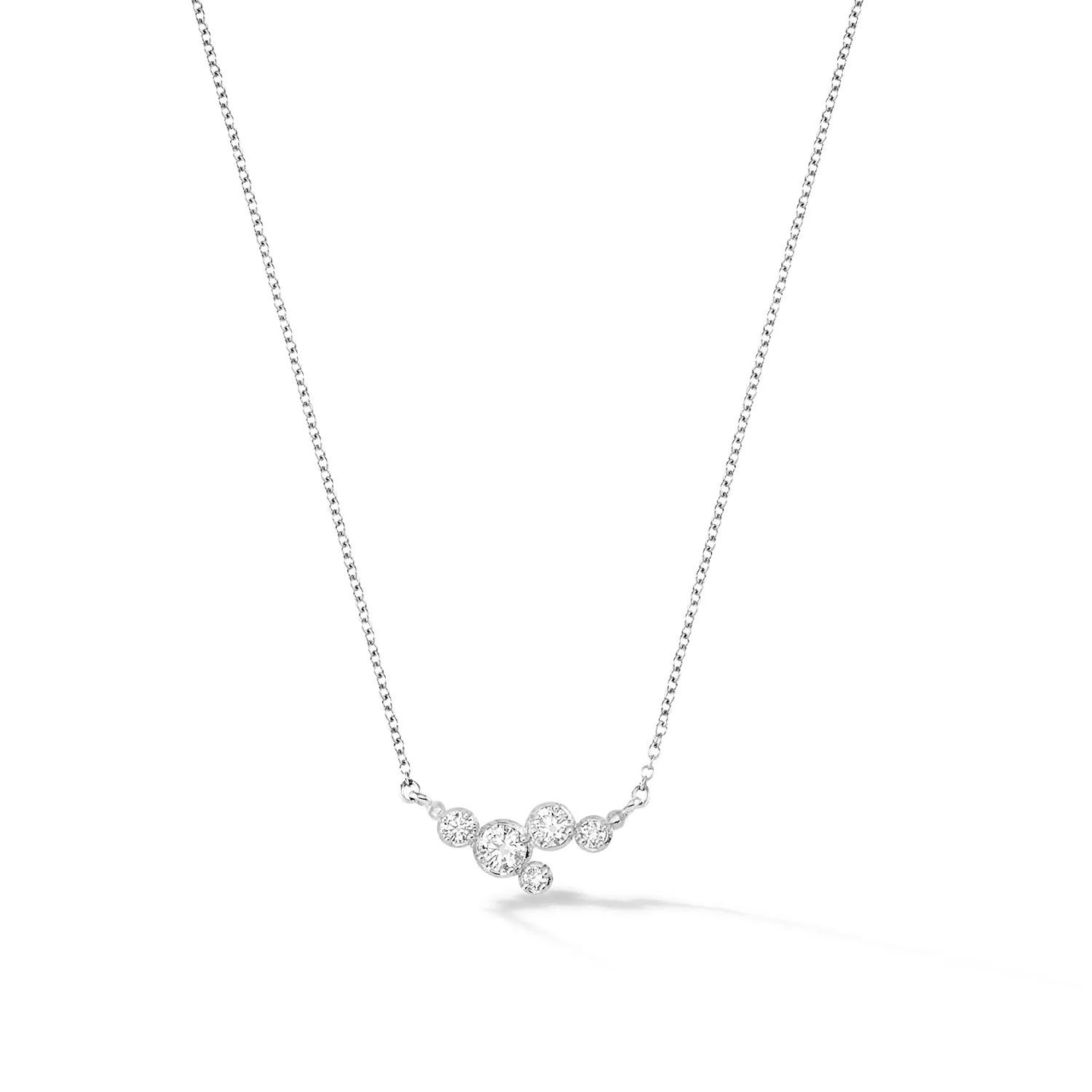 14k Gold Stargazer Five Diamond Pendant sold by Dower & Hall
