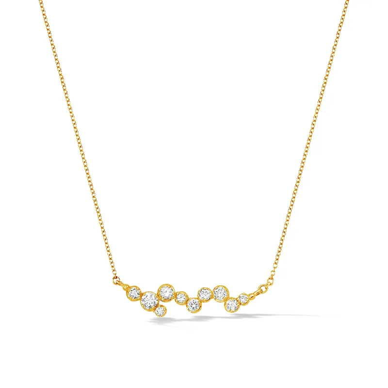 14k Gold Stargazer Ten Diamond Pendant sold by Dower & Hall