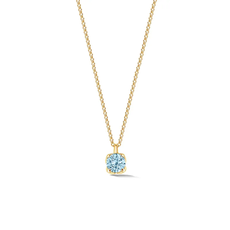 18k Aquamarine Stargazer Pendant - 0.90ct sold by Dower & Hall