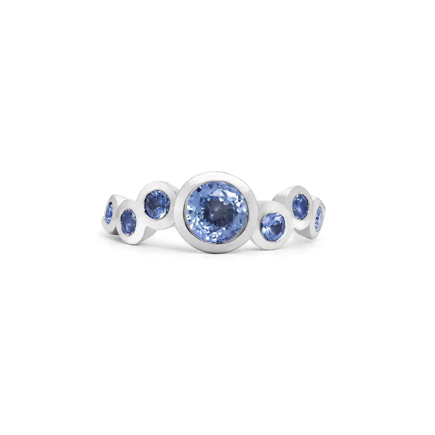 18k Gold & Sapphire Dotty Wave Ring - 1.50CT sold by Dower & Hall product image thumbnail 2