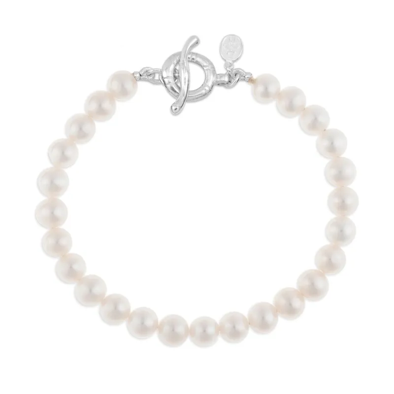 Men's White Pearl Bracelet sold by Dower & Hall
