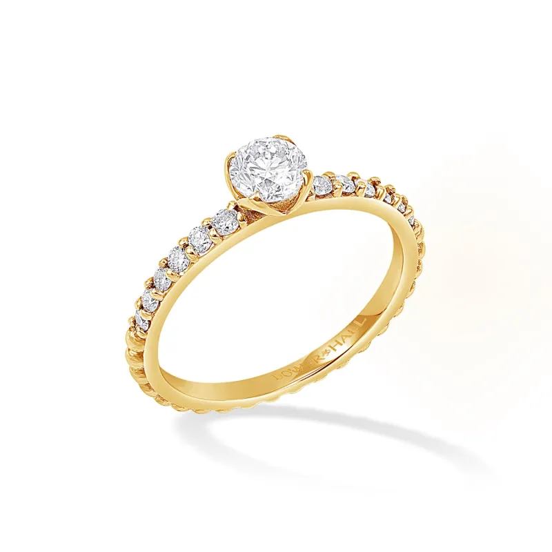 14k Lily Narrative Ring with 0.50ct Diamond sold by Dower & Hall