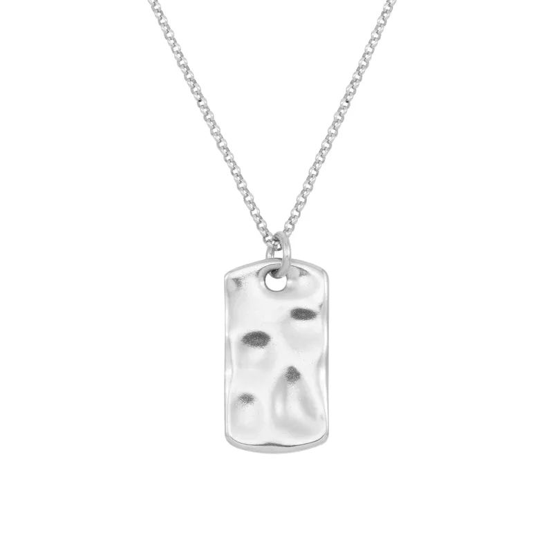 Men's Engravable Waterfall ID Tag Pendant sold by Dower & Hall