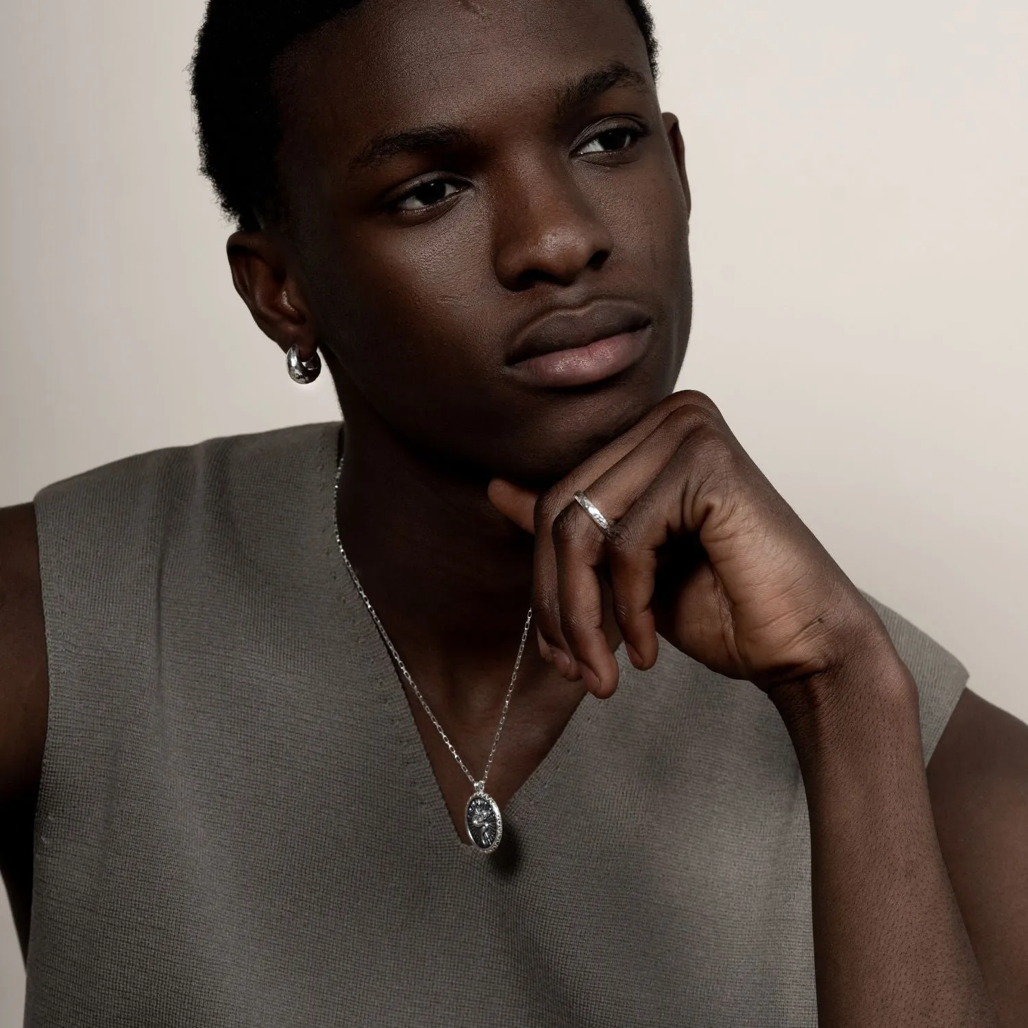 Men's Single Chunky Tapered Hoop sold by Dower & Hall product image thumbnail 2