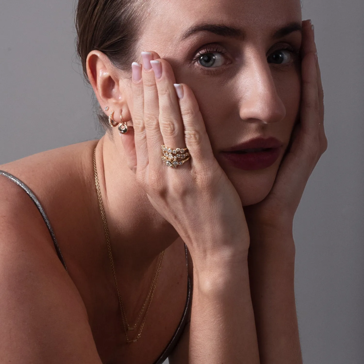 14k Stargazer Diamond Studs sold by Dower & Hall product image thumbnail 2