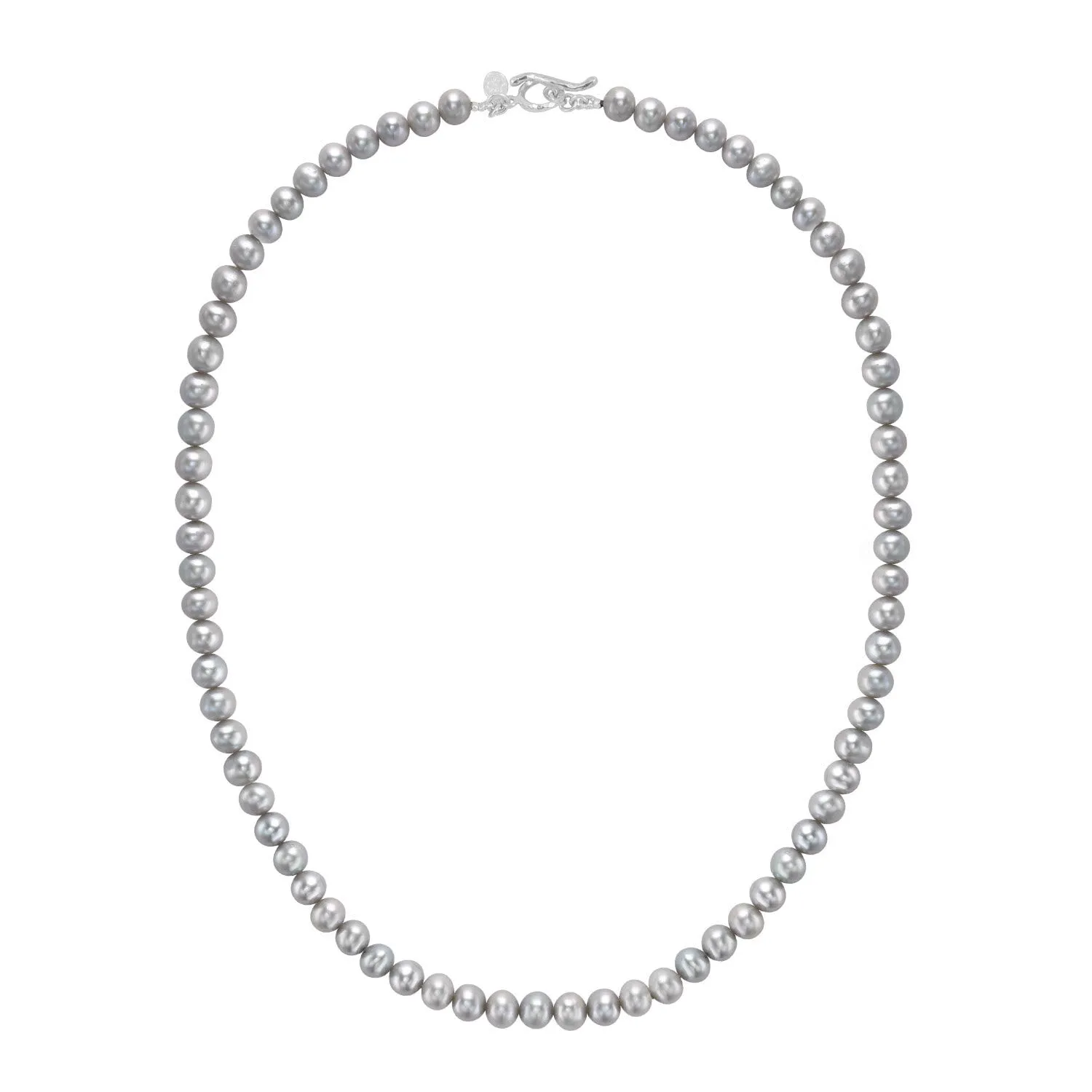Men's Dove Grey Freshwater Pearl Necklace sold by Dower & Hall
